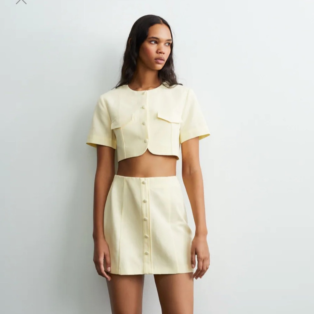 Zara Yellow Linen Set